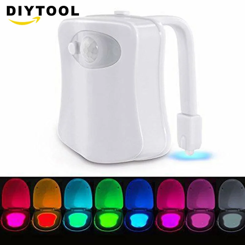 Smart Bathroom Toilet Nightlight LED Body Motion Activated On/Off Seat Sensor Lamp 8 Color PIR Toilet Night Light lamp
Smart Bathroom Toilet Nightlight LED Body Motion Activated On/Off Seat Sensor Lamp 8 Color PIR Toilet Night Light lamp