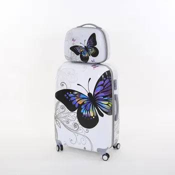 14 24inch(2 pieces/set)girl pc butterfly trolley luggage set,woman fashion travel luggage bags set on universal wheels
14 24inch(2 pieces/set)girl pc butterfly trolley luggage set,woman fashion travel luggage bags set on universal wheels