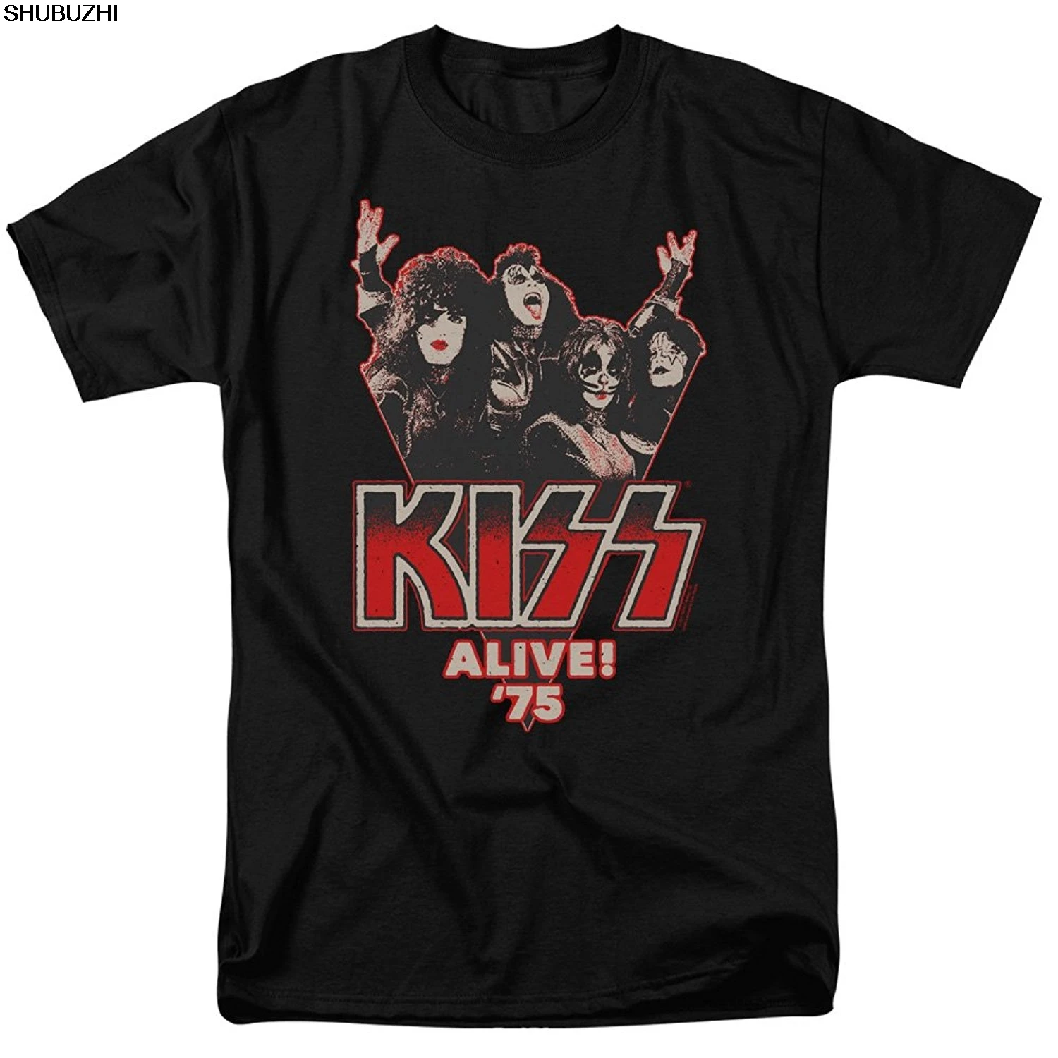 T Shirt O-neck Fashion Casual High Quality Print T Shirt Kiss Band - Alive 75 men cotton black tshirt T-shirt sbz1097
T Shirt O-neck Fashion Casual High Quality Print T Shirt Kiss Band - Alive 75 men cotton black tshirt T-shirt sbz1097
