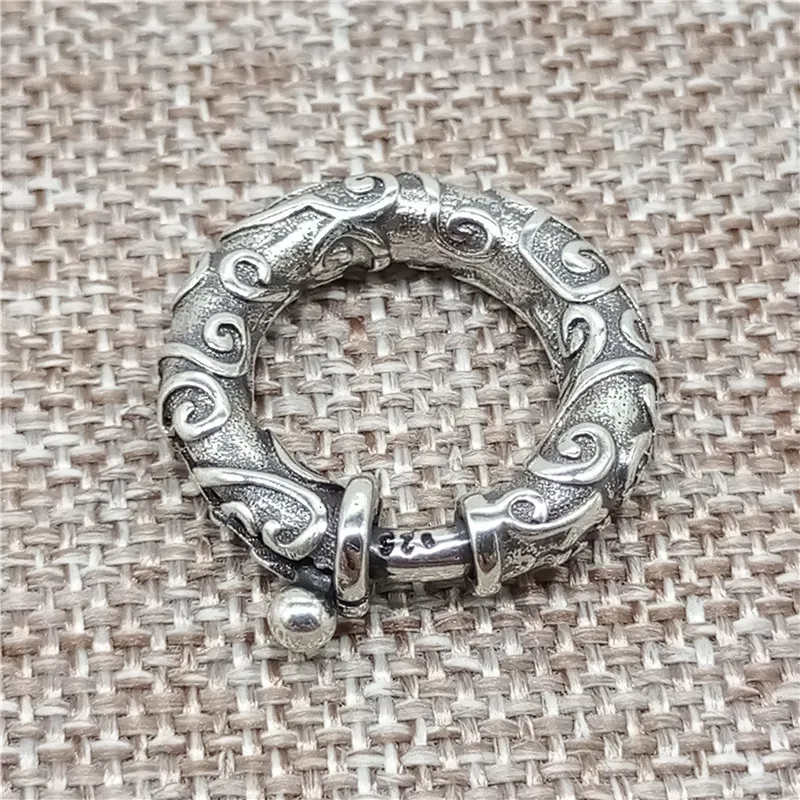 925 Sterling Silver Oxidized Spiral Spring Ring Clasp for Bracelet Necklace
925 Sterling Silver Oxidized Spiral Spring Ring Clasp for Bracelet Necklace