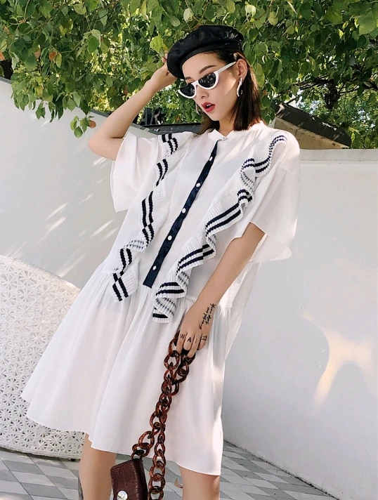 New relaxed and lazy style retro dress, feminine style dress, skirt, Korean version dress in summer of 2018 J201901009
New relaxed and lazy style retro dress, feminine style dress, skirt, Korean version dress in summer of 2018 J201901009
