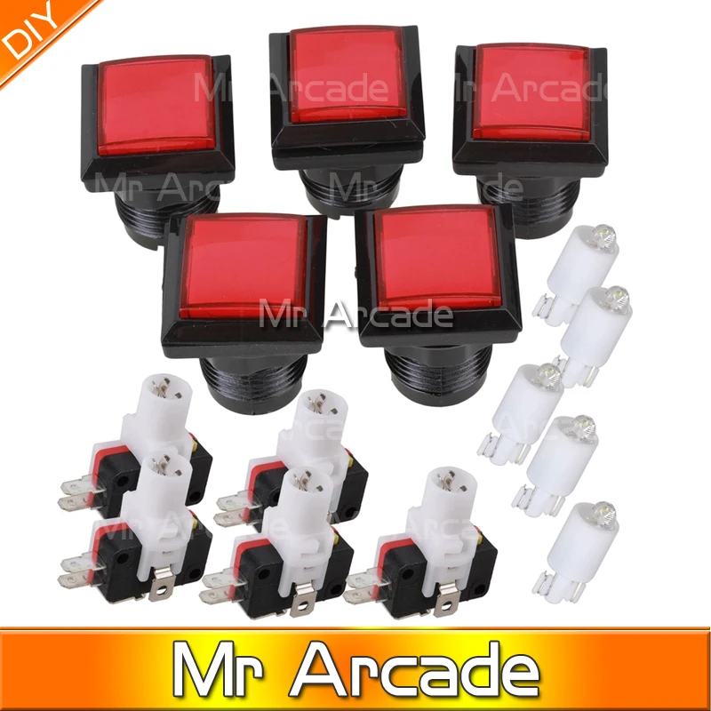 5PCS Free shipping Factory price 33mm square game machine push button arcade LED momentary push button illuminated push button
5PCS Free shipping Factory price 33mm square game machine push button arcade LED momentary push button illuminated push button