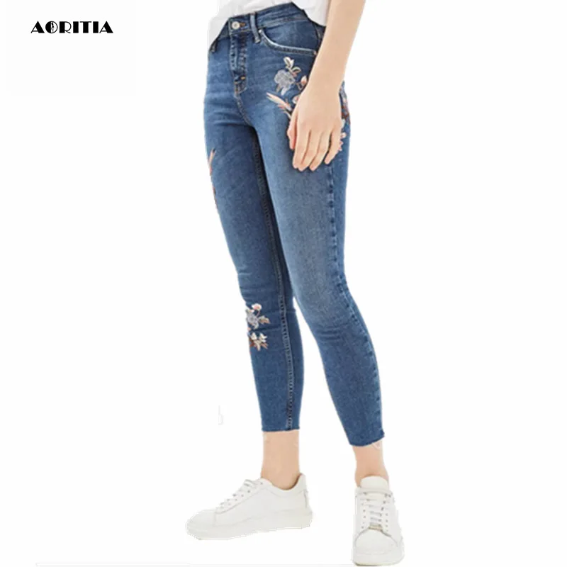 2019 Woman Embroidery Denim Ankle-length Stretch Pants Pencil Trousers Female Skinny Jeans Woman
2019 Woman Embroidery Denim Ankle-length Stretch Pants Pencil Trousers Female Skinny Jeans Woman