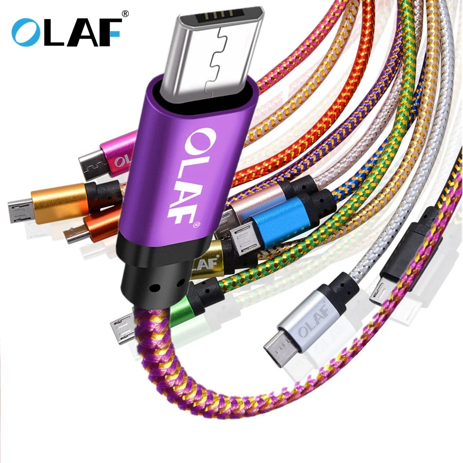 OLAF Micro USB Cable 1m 2m 3m Fast Data Sync Charging Cable For Samsung Huawei Xiaomi LG Andriod Micro usb Mobile Phone Cables
OLAF Micro USB Cable 1m 2m 3m Fast Data Sync Charging Cable For Samsung Huawei Xiaomi LG Andriod Micro usb Mobile Phone Cables