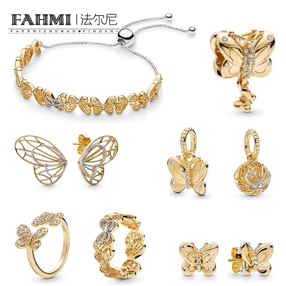 FAHMI 100% 925 Sterling Silver 2019 Spring Shine Dazzling Butterflies Earring Pendant Ring Bracelet Charm Launched in Succession
FAHMI 100% 925 Sterling Silver 2019 Spring Shine Dazzling Butterflies Earring Pendant Ring Bracelet Charm Launched in Succession
