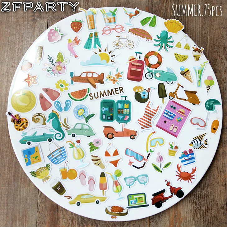 ZFPARTY Summer Die Cuts Stickers for Scrapbooking Happy Planner/Card Making/Journaling Project 75pcs
ZFPARTY Summer Die Cuts Stickers for Scrapbooking Happy Planner/Card Making/Journaling Project 75pcs