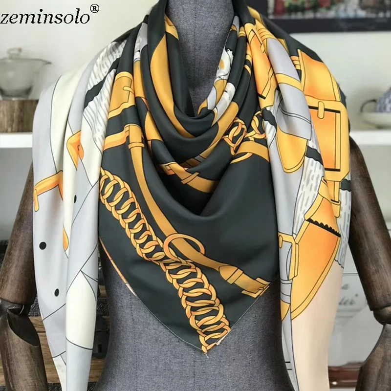 Luxury Brand Silk Scarf Women Geometric Chain Printed Square Scarves Shawls Large Foulard Femme Twill Silk Spring Scarf Bandana
Luxury Brand Silk Scarf Women Geometric Chain Printed Square Scarves Shawls Large Foulard Femme Twill Silk Spring Scarf Bandana