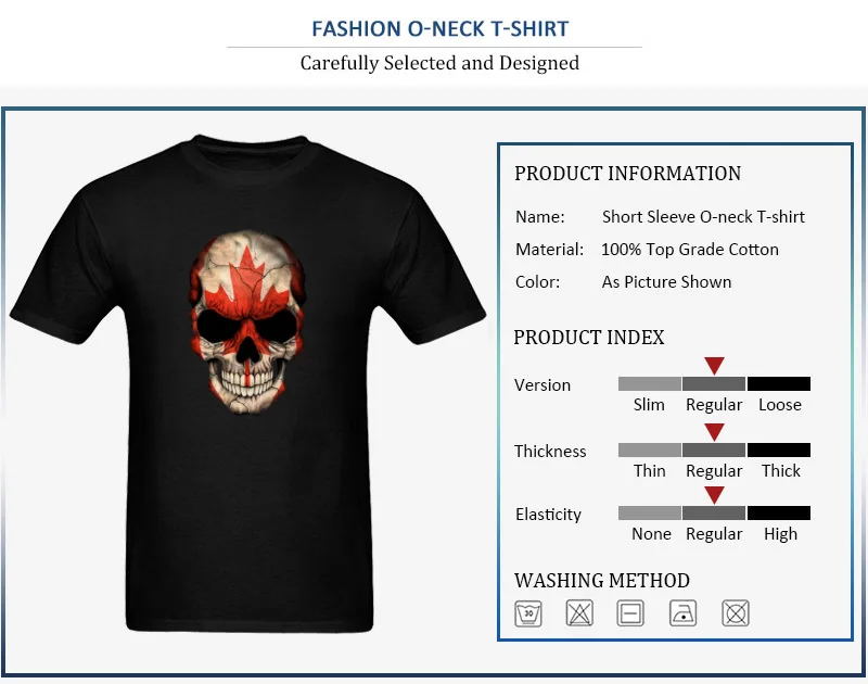 Canadian Flag Skull_detail_black