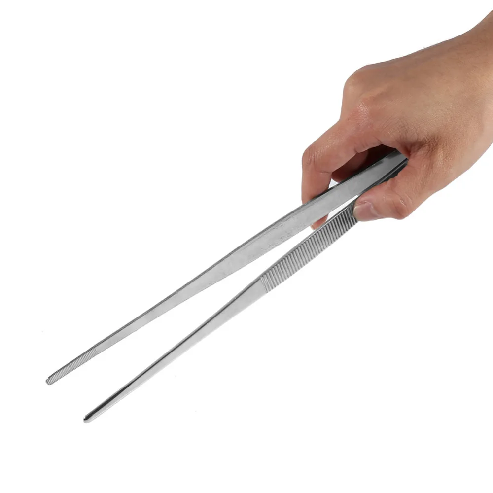 30cm Silver Long Food Tongs Straight Home Medical Tweezers Garden Kitchen Tool Stainless Steel
30cm Silver Long Food Tongs Straight Home Medical Tweezers Garden Kitchen Tool Stainless Steel