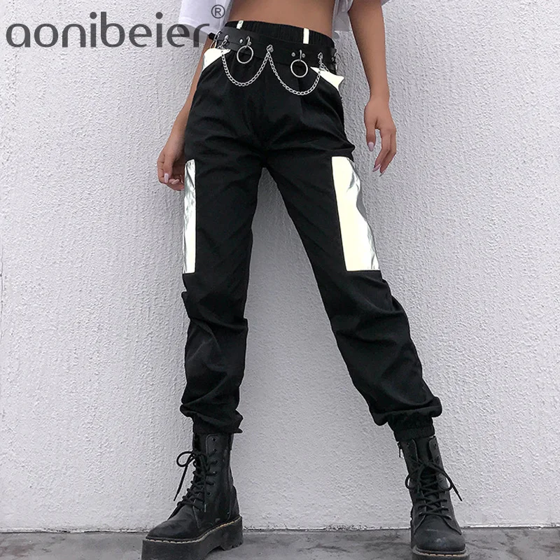 Aonibeier Contrast Color Patchwork High Waist Pockets Trousers Loose Casual Black Sport Long Pants Women Streetwear Overalls
Aonibeier Contrast Color Patchwork High Waist Pockets Trousers Loose Casual Black Sport Long Pants Women Streetwear Overalls