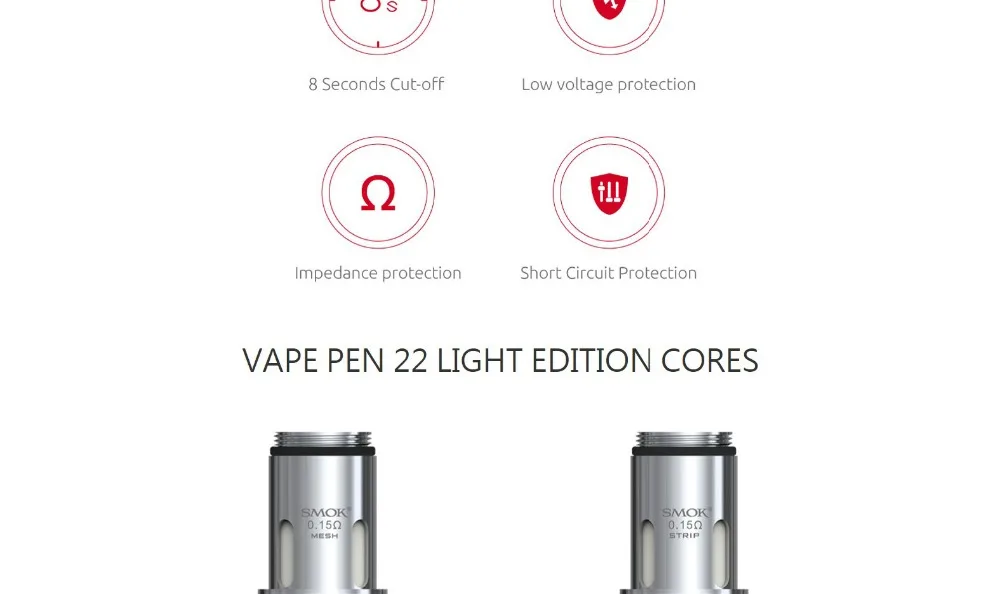 Original Smok Vape Pen 22 Light Edition 1650mAh Battery 4ml Atomizer Vape Pen electronic cigarette vs Vape pen 22/Stick prince