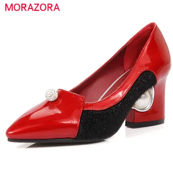 MORAZORA Plus size 34-48 shoes women high heels wedding shoes rhinestone pumps single shoes fashion elegant four seasons 
MORAZORA Plus size 34-48 shoes women high heels wedding shoes rhinestone pumps single shoes fashion elegant four seasons