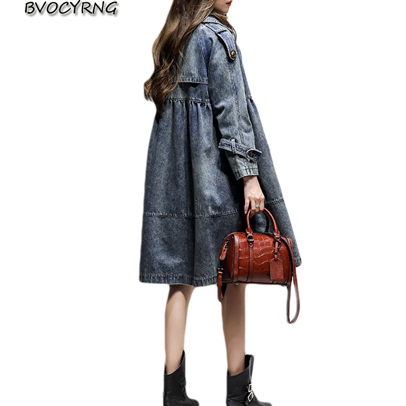 Plus Size Autumn Denim Jacket for Women Lapel Loose Coat Female 2018 New High-end Spring Women's Windbreaker Outerwear A0373
Plus Size Autumn Denim Jacket for Women Lapel Loose Coat Female 2018 New High-end Spring Women's Windbreaker Outerwear A0373