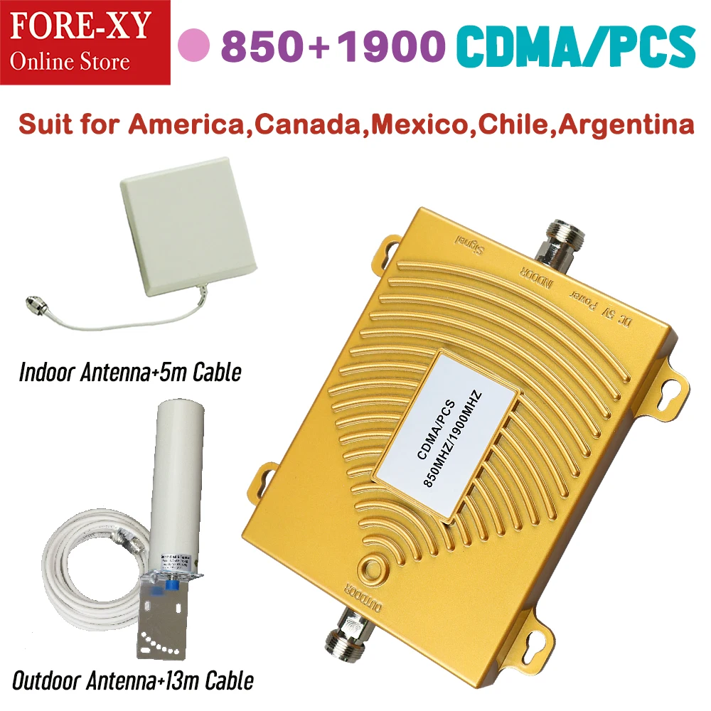 4G 1900mhz Mobile Phone Signal Booster 65dB Gain 2G 3G Internet Cell Phone Cellular Repeater sets for Home office
4G 1900mhz Mobile Phone Signal Booster 65dB Gain 2G 3G Internet Cell Phone Cellular Repeater sets for Home office
