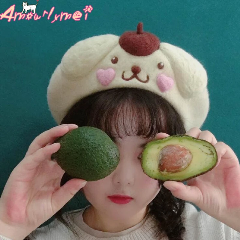 Autumn Winter Wool Beret Hat For Women Cap Japanese Style Mori Girl Lolita Cute Cartoon Dog Berets Hat Boina Feminino
Autumn Winter Wool Beret Hat For Women Cap Japanese Style Mori Girl Lolita Cute Cartoon Dog Berets Hat Boina Feminino