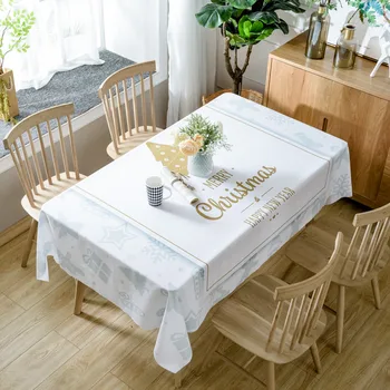 Customizable Simplicity Tablecloth White Christmas Snowflake Pattern Washable Cotton Table Cloth for Christmas Party Decoration
Customizable Simplicity Tablecloth White Christmas Snowflake Pattern Washable Cotton Table Cloth for Christmas Party Decoration
