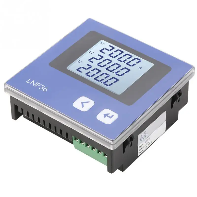 LNF36 / LNF36-C Digital 3-phase Ammeter Intelligent Power Meter Three-Phase AC Current Measurement Ammeter Voltage Meter New
LNF36 / LNF36-C Digital 3-phase Ammeter Intelligent Power Meter Three-Phase AC Current Measurement Ammeter Voltage Meter New