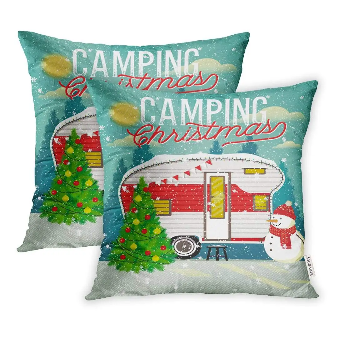 Christmas Vintage Travel Trailer in Winter Forest Camp Truck Santa Throw Pillow Covers Inch Two Side Pillowcase Cases Case
Christmas Vintage Travel Trailer in Winter Forest Camp Truck Santa Throw Pillow Covers Inch Two Side Pillowcase Cases Case