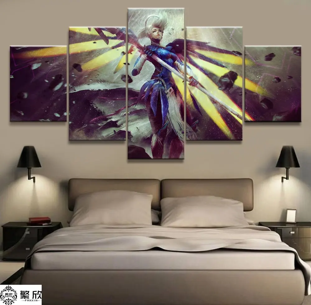 Картина на холсте Игра милосердия 5 панелей|painting for living room|modern posterprints painting |