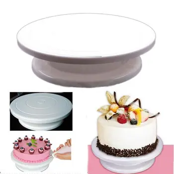 White 11" Rotating Revolving Cake Sugarcraft Turntable Decorating Stand Platform Kitchen Cooking Tools
White 11" Rotating Revolving Cake Sugarcraft Turntable Decorating Stand Platform Kitchen Cooking Tools