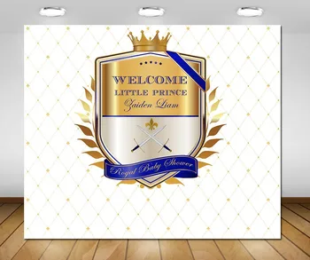 custom royal blue and gold prince themed crown photo backdrop High quality Computer print party background
custom royal blue and gold prince themed crown photo backdrop High quality Computer print party background