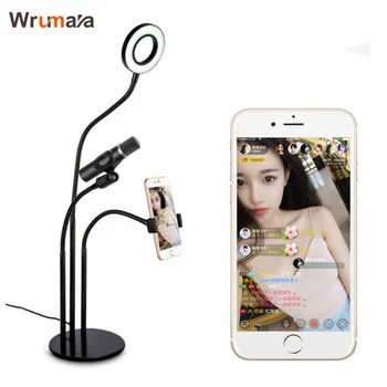Wrumava Selfie Light Cell Phone Stand with Microphone Holder for Live for iPhone And all smart phones
Wrumava Selfie Light Cell Phone Stand with Microphone Holder for Live for iPhone And all smart phones