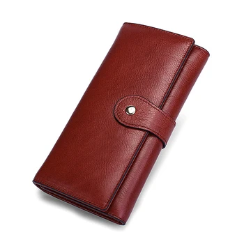 Women Wallet Genuine Leather Wallet Female Card Holder Coins Purse Women Phone Bag Trifold Money Bags Red Vintage High Quality
Women Wallet Genuine Leather Wallet Female Card Holder Coins Purse Women Phone Bag Trifold Money Bags Red Vintage High Quality