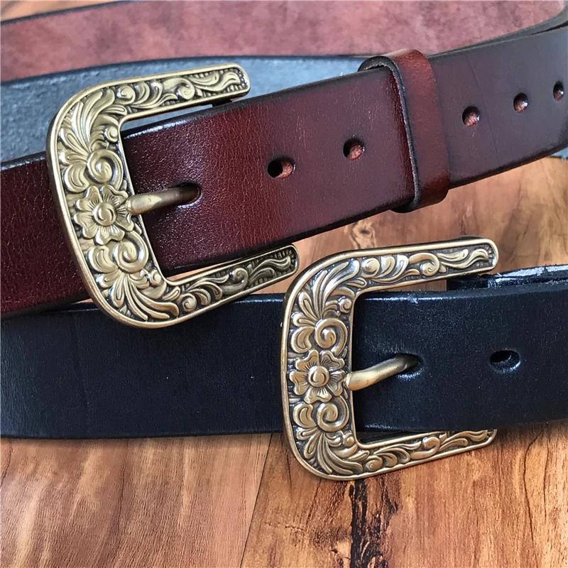 Craved Brass Belt Buckles Arabesque Belt Buckle (16)