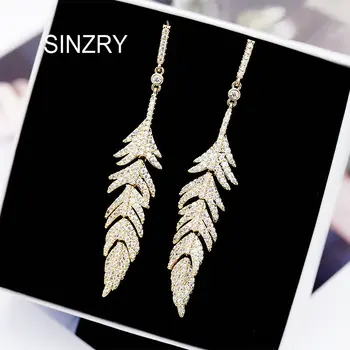 SINZRY elegant cubic zirconia dazzling feather dangle earrings creative trendy CZ party drop earrings jewelry gift for women
SINZRY elegant cubic zirconia dazzling feather dangle earrings creative trendy CZ party drop earrings jewelry gift for women