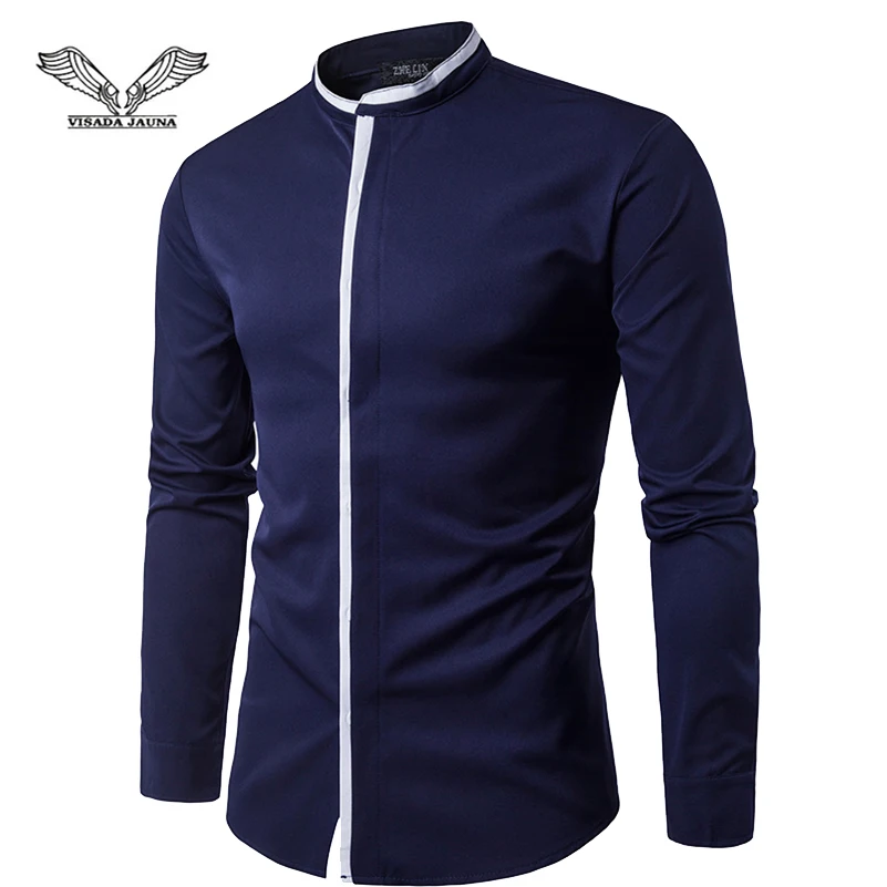 VISADA JAUNA New Men's Color Matching Bag Buckle Dark Door Stand Collar Long-Sleeved Shirt Casual Large Size Size M-2XL TLH52
VISADA JAUNA New Men's Color Matching Bag Buckle Dark Door Stand Collar Long-Sleeved Shirt Casual Large Size Size M-2XL TLH52