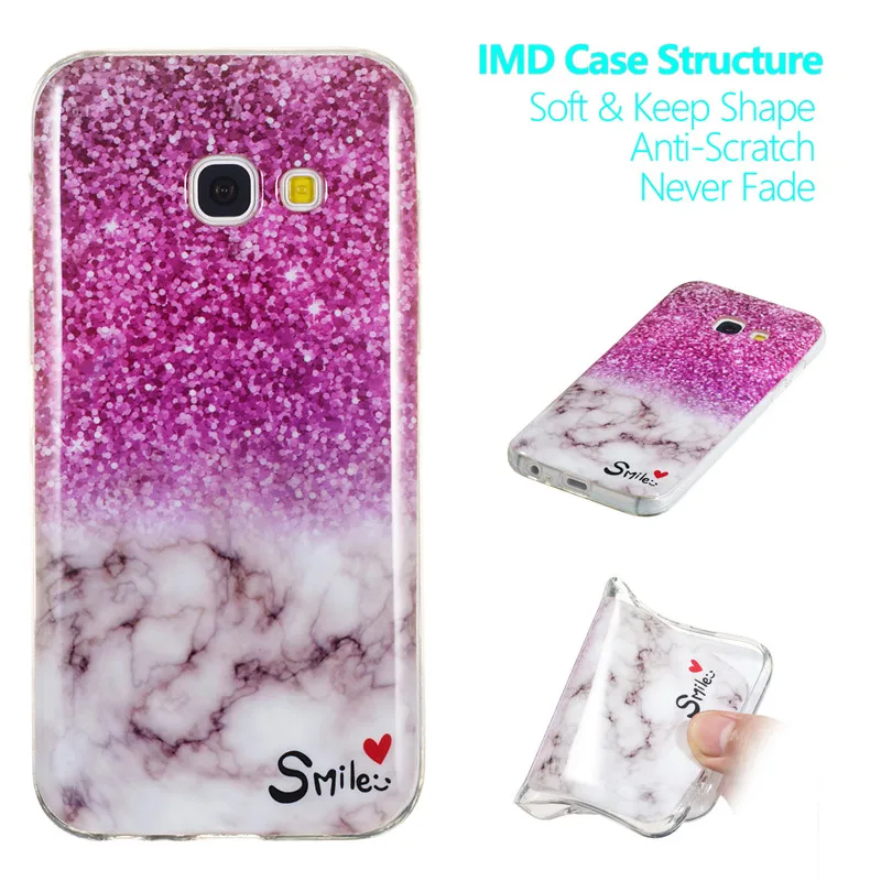 Luxury Case For Samsung Galaxy A3 2017 Soft TPU Silicon Marble Stone Pattern Slim Phone Back Cover A320FL A320F |