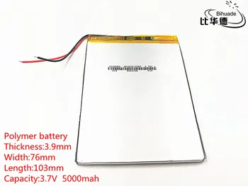 10pcs/lot 3.7V 5000mAh 3976103 Lithium Polymer Li-Po li ion Rechargeable Battery cells For Mp3 MP4 DIY PAD DVD
10pcs/lot 3.7V 5000mAh 3976103 Lithium Polymer Li-Po li ion Rechargeable Battery cells For Mp3 MP4 DIY PAD DVD