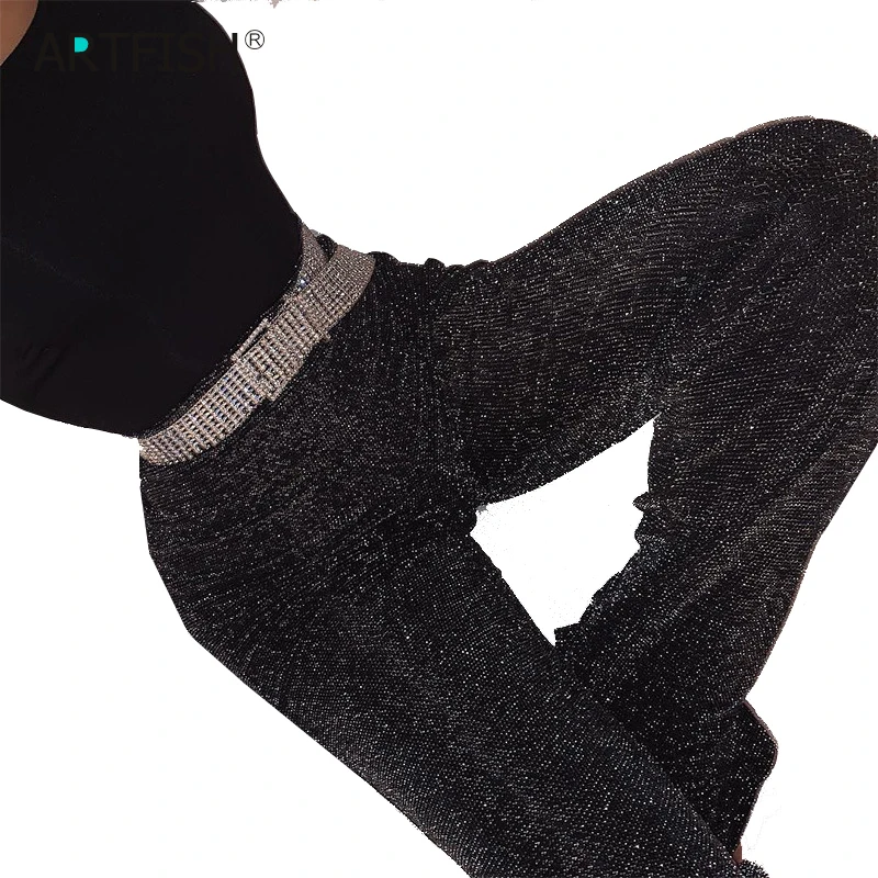 Spark Solid High Waist Wide Leg Pants Women Winter Elastich Stright Pencil Pant Sexy Club Party Black Trouser Bright Shine M0387
Spark Solid High Waist Wide Leg Pants Women Winter Elastich Stright Pencil Pant Sexy Club Party Black Trouser Bright Shine M0387