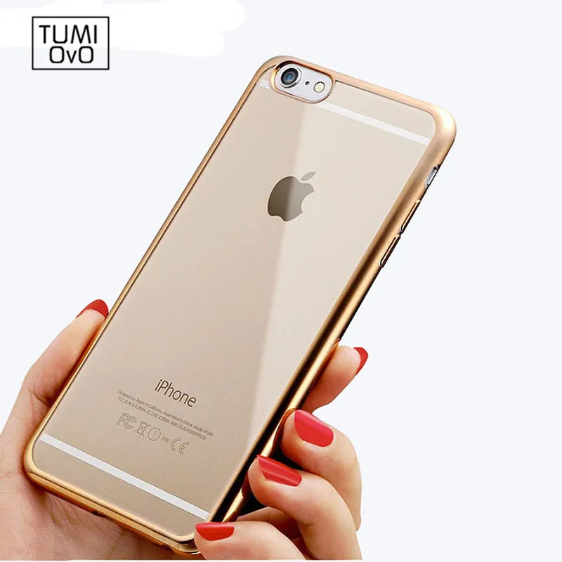 

Royal Luxury Plating Gilded Silicone soft TPU Cover For iPhone 5 5S SE 6 6S 7 PIus Case Mobile phone Cases Mirror back fundas