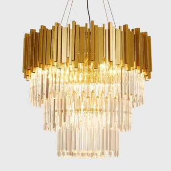 jmmxiuz New luxury crystal chandelier modern lighting lamp for living room dining room gold LED lights
jmmxiuz New luxury crystal chandelier modern lighting lamp for living room dining room gold LED lights