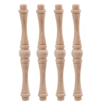 4Pcs 15.5cm Length Unpainted Wood Craft Spindles Baluster for Home Restaurant Decor Repair Decoration
4Pcs 15.5cm Length Unpainted Wood Craft Spindles Baluster for Home Restaurant Decor Repair Decoration