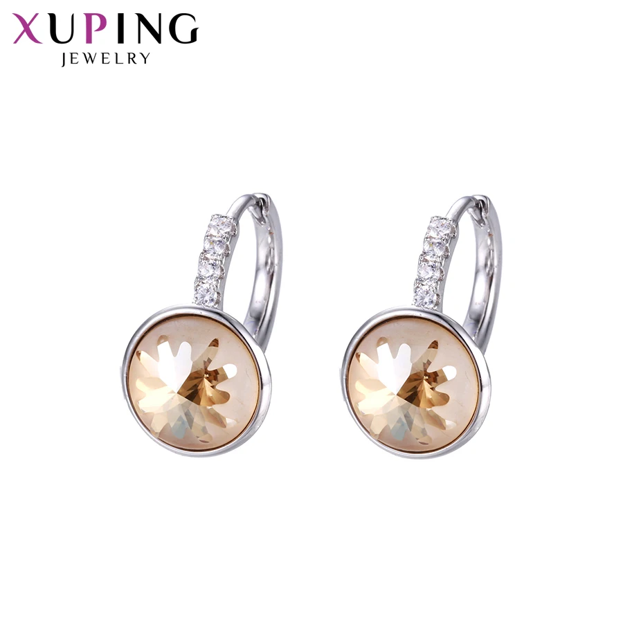 Xuping Lovely Round Shape Hoops Earrings Elegant Crystals from Swarovski Special Fashion Jewelry for Women Gift S142.2-9394
Xuping Lovely Round Shape Hoops Earrings Elegant Crystals from Swarovski Special Fashion Jewelry for Women Gift S142.2-9394
