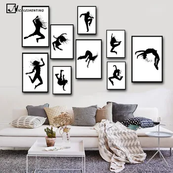 Girl Music Hip Hop Street Dance Minimalist Art Canvas Poster Painting Black White Wall Picture Modern Kids Room Decoration C431
Girl Music Hip Hop Street Dance Minimalist Art Canvas Poster Painting Black White Wall Picture Modern Kids Room Decoration C431