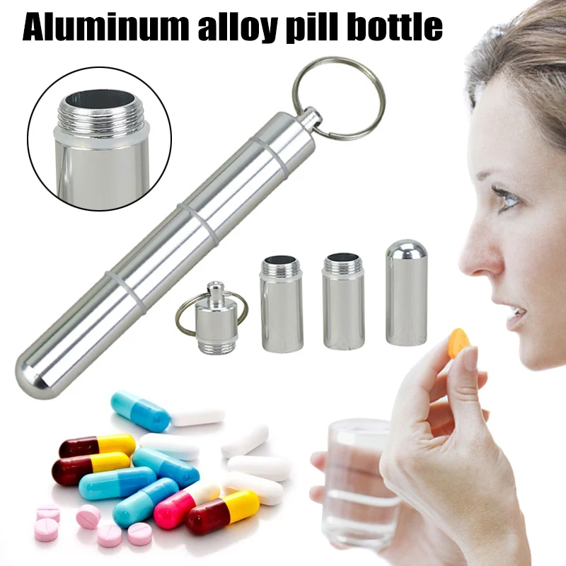 Portable Mini Pill Bottle Keychain Aluminum Container Waterproof Travel Medicine Holder Case Keyring WS99
Portable Mini Pill Bottle Keychain Aluminum Container Waterproof Travel Medicine Holder Case Keyring WS99