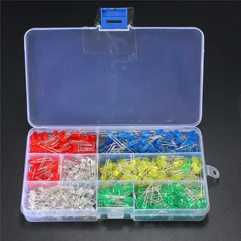500Pcs/lot 5mm LED Diode Light Assorted Set Red Green Blue Yellow White Round Emitting LED Diodes Assorted DIY Kit
500Pcs/lot 5mm LED Diode Light Assorted Set Red Green Blue Yellow White Round Emitting LED Diodes Assorted DIY Kit