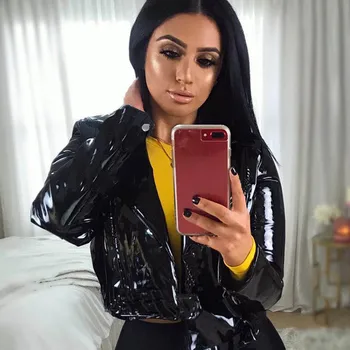 2019 Spring Motorcycle Pu Leather Jacket Female Short Fashion Streetwear Open Stitch Slim Black Women Coat Clothes Chaquetas 
2019 Spring Motorcycle Pu Leather Jacket Female Short Fashion Streetwear Open Stitch Slim Black Women Coat Clothes Chaquetas