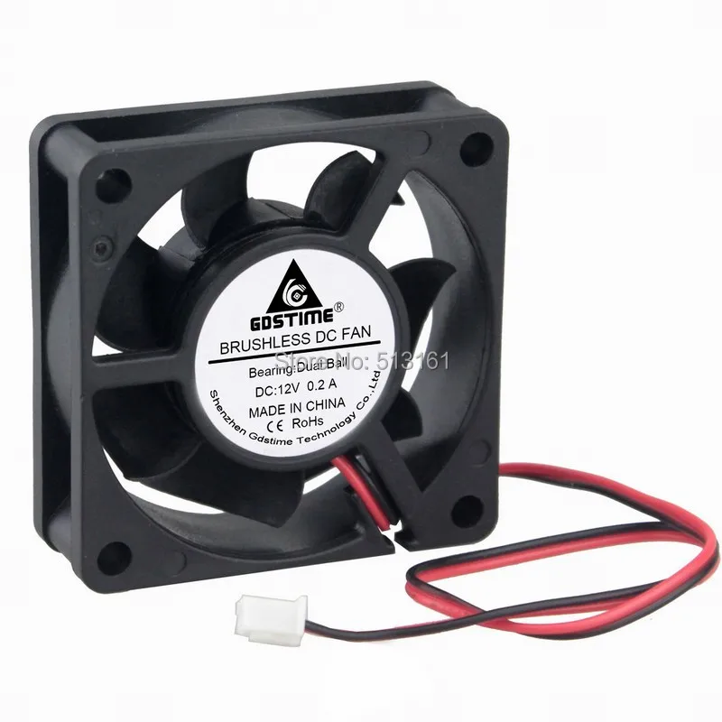 20Pcs Gdstime 60mm 6cm 60x60x20mm Ball Bearing 6020 12V 2Pin Brushless DC Cooling Fan 
20Pcs Gdstime 60mm 6cm 60x60x20mm Ball Bearing 6020 12V 2Pin Brushless DC Cooling Fan