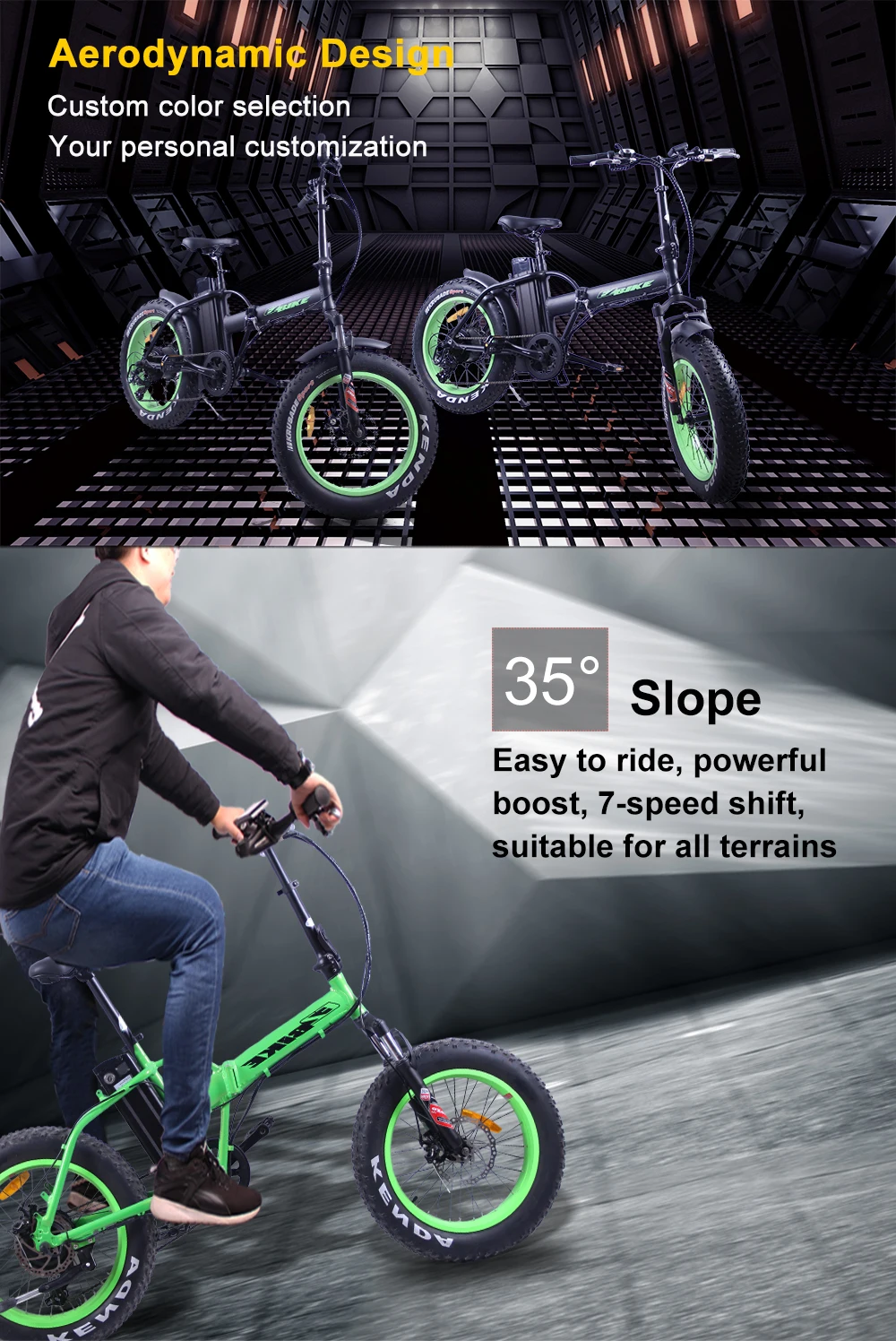 Best EZBIKE electric foldable bike fat tire beach electric moped hidden battery ebike folding electric mini bicycle 500w e bike 9