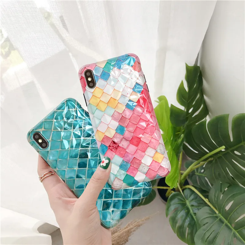 Luxury Color scales Phone Case For iphone XS Max XR X Back Cover For iphone 6 6s 7 8 plus Diamond pattern Cases Glossy Soft Capa
Luxury Color scales Phone Case For iphone XS Max XR X Back Cover For iphone 6 6s 7 8 plus Diamond pattern Cases Glossy Soft Capa