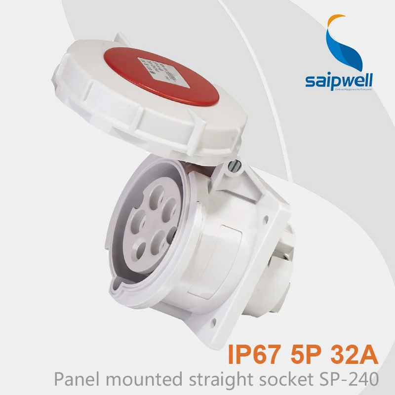 Saipwell Hot Sale IP67 Industrial Electric Power Socket cee Industrial Plug and Socket 5P 32A SP-240
Saipwell Hot Sale IP67 Industrial Electric Power Socket cee Industrial Plug and Socket 5P 32A SP-240