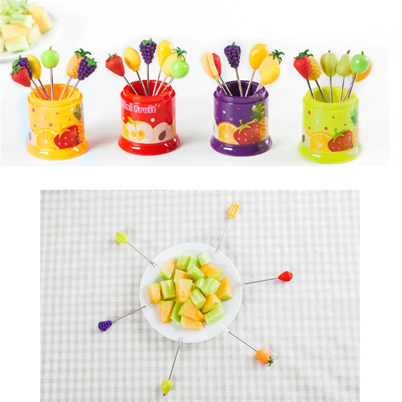 6Pcs Kitchen Creative Cute Food Picks Fruit Sign Stainless Steel Fruit Fork Party Cake Dessert Salad Vegetable Sticks 40JY29
6Pcs Kitchen Creative Cute Food Picks Fruit Sign Stainless Steel Fruit Fork Party Cake Dessert Salad Vegetable Sticks 40JY29