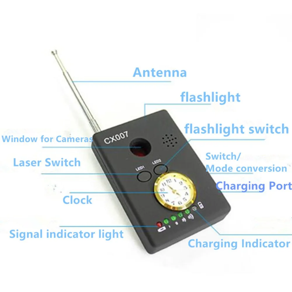 CX007 RF GSM устройство обнаружения многофункциональная сигнальная Камера телефон GPS
