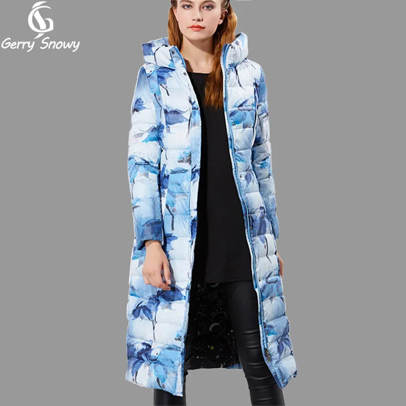 winter jacket women 2019 new fashion long down jacket female over-the-knee thickening slim Blue landscape print hooded overcoat
winter jacket women 2019 new fashion long down jacket female over-the-knee thickening slim Blue landscape print hooded overcoat