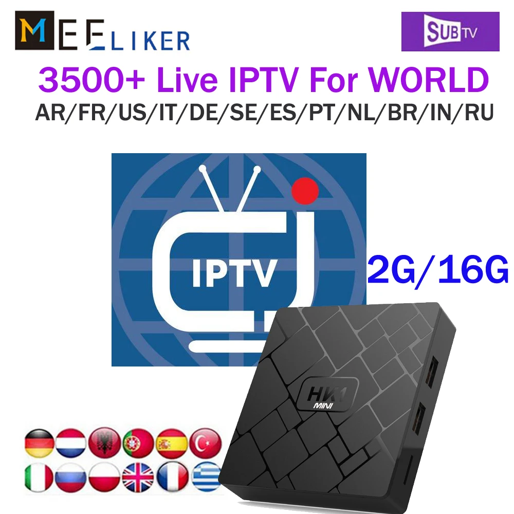 2GB ram Smart Tv Box Europe 3500 channels SUBTV IPTV 1 Year Subscription Italy Arabic Germany French Europe IPTV Tv Box HK1 mini
2GB ram Smart Tv Box Europe 3500 channels SUBTV IPTV 1 Year Subscription Italy Arabic Germany French Europe IPTV Tv Box HK1 mini