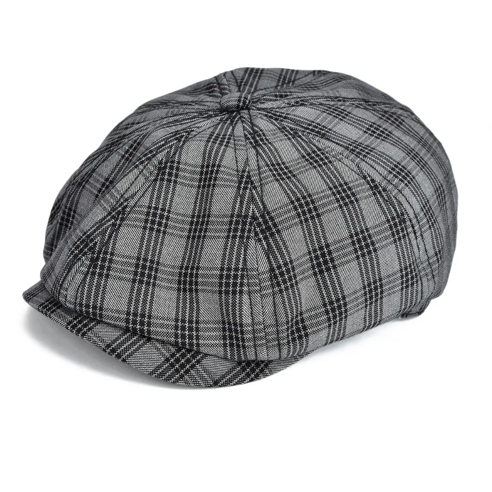 VOBOOM Black Flat Cap Men Large Plaid Newsboy Caps Cotton Cabbie Hat Summer Breathable Glof Hats 103
VOBOOM Black Flat Cap Men Large Plaid Newsboy Caps Cotton Cabbie Hat Summer Breathable Glof Hats 103